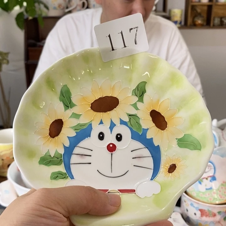 瓷片景德镇釉下彩手绘