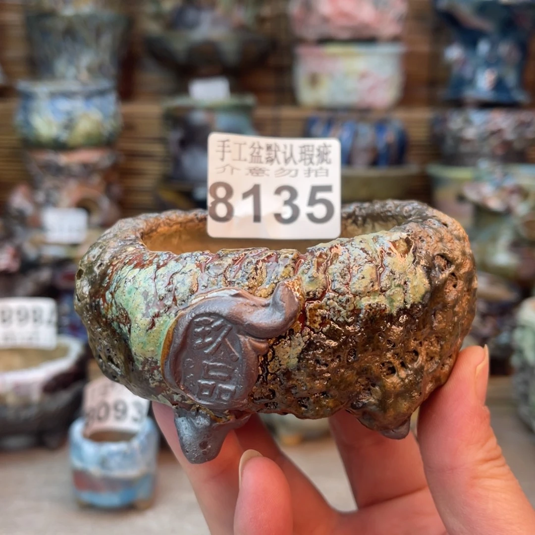 手工花盆默认瑕疵完美者勿拍