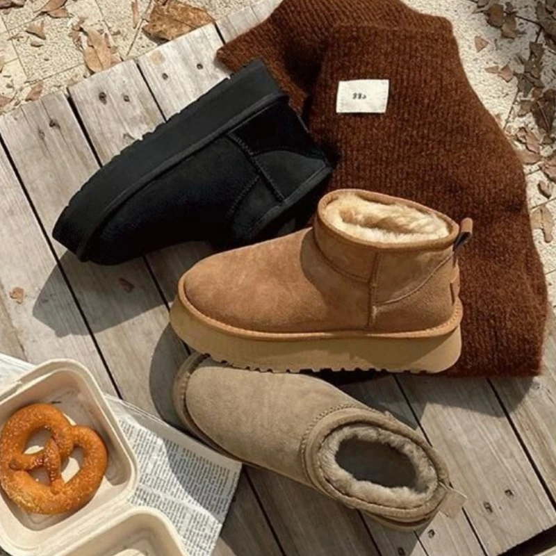 蒙小萌Mxmeng【三色雪地靴】洋气百搭厚底增高！加厚保暖！