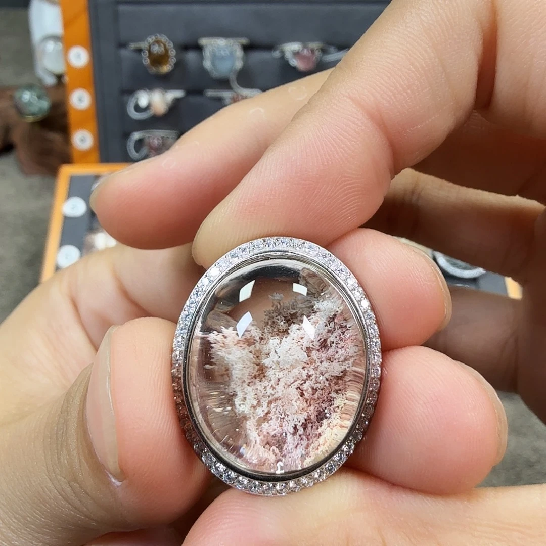 爆****水晶珠宝半成品银S925镶嵌