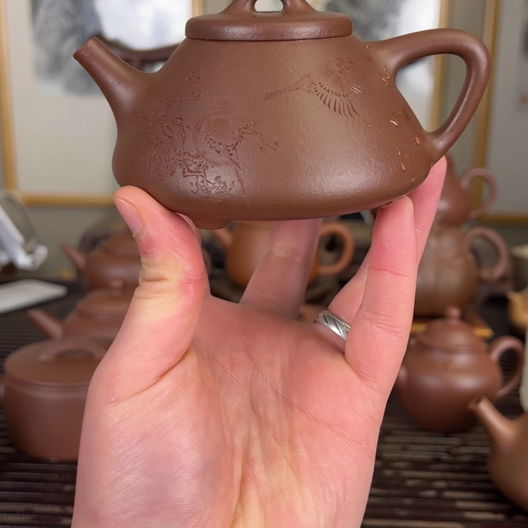 紫砂茶壶三*哥半手工底槽清子冶240c