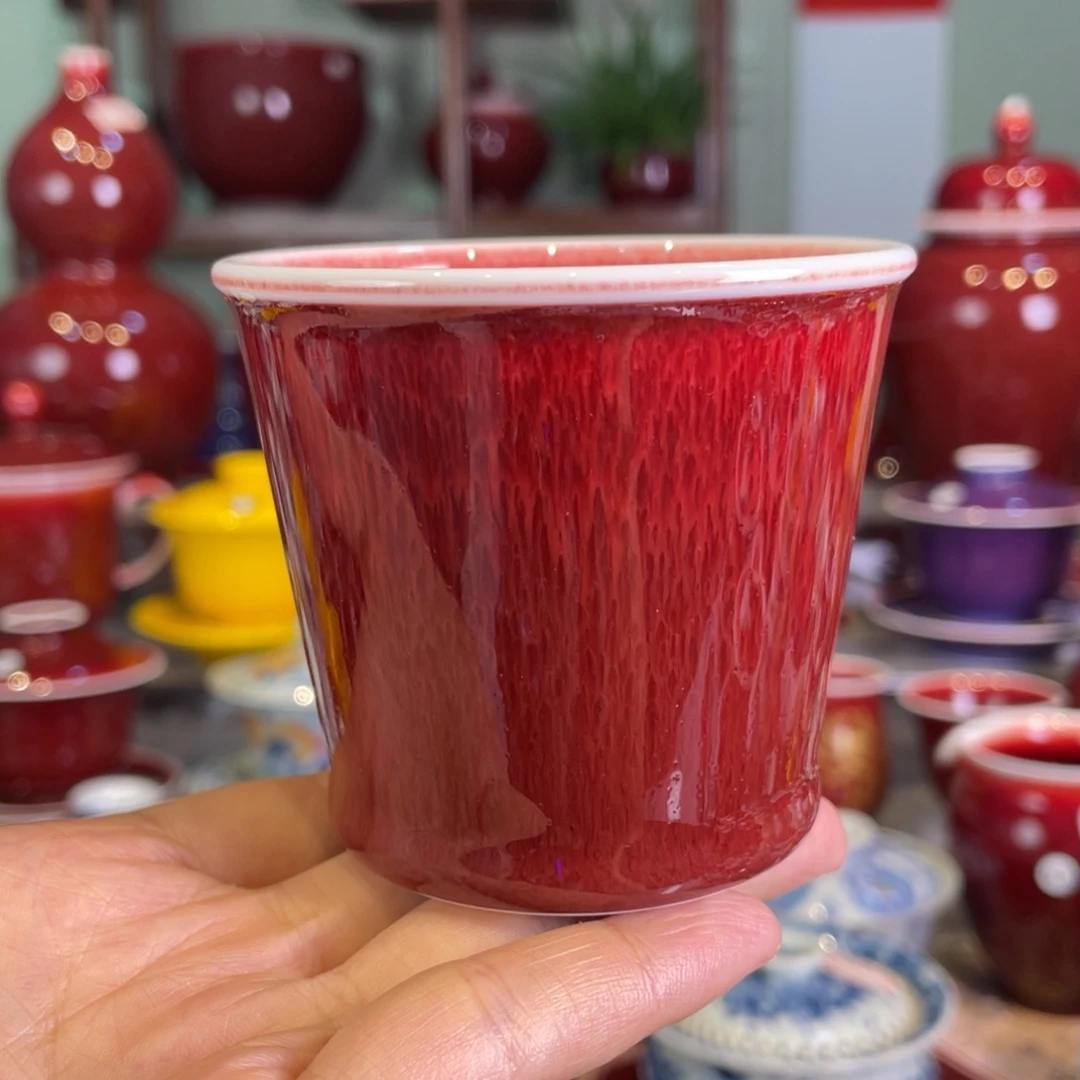 清欢雅玩原矿郎红小可乐杯