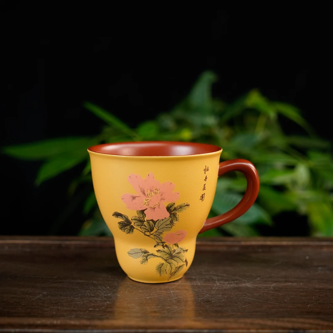 GSZS-4255   宜兴手工紫砂   葫芦把杯