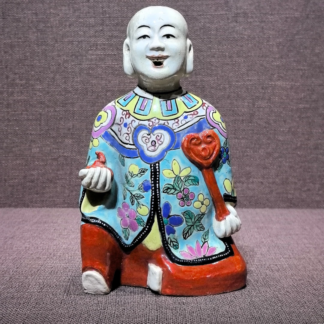 【预展链接】LJ2-41清·粉彩人物瓷塑摆件