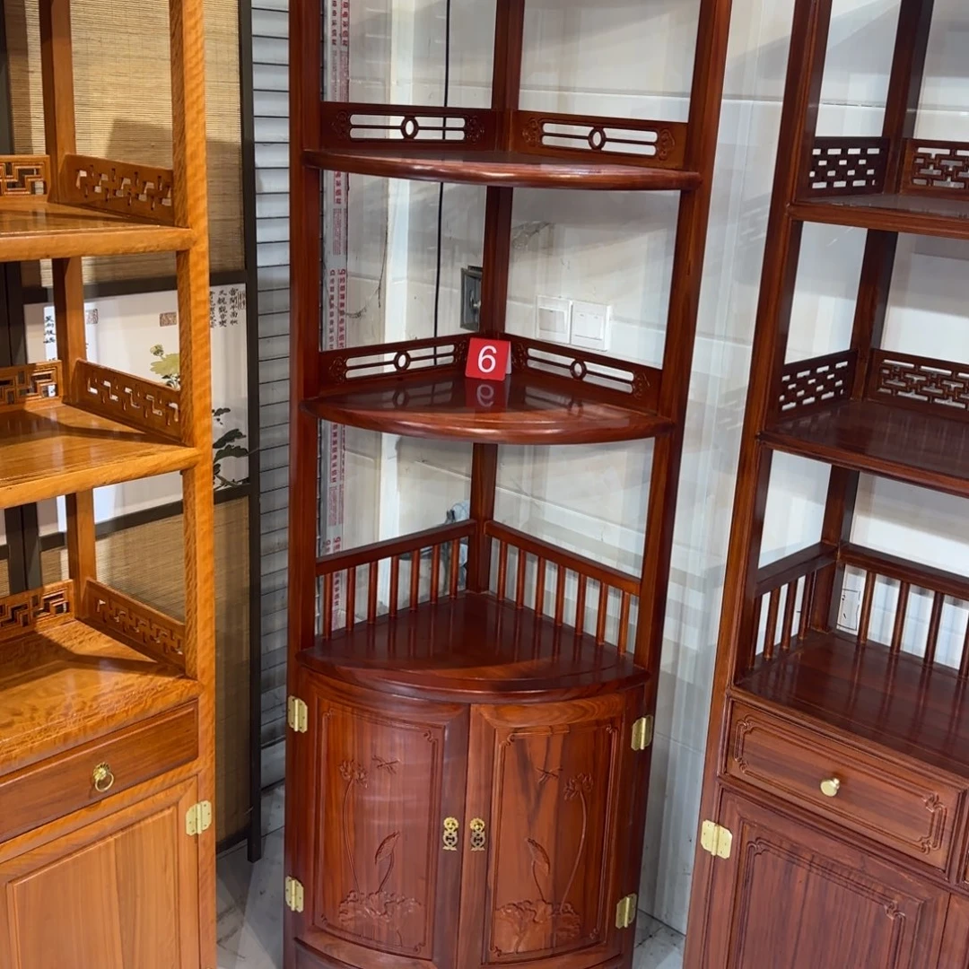 顺***。成套家具花梨木类刚果花梨46乘46高186转角柜