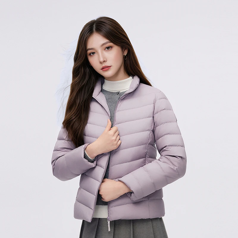 【降温补贴90绒】波司登春秋冬三季轻薄羽25新款女短保暖羽绒服外套