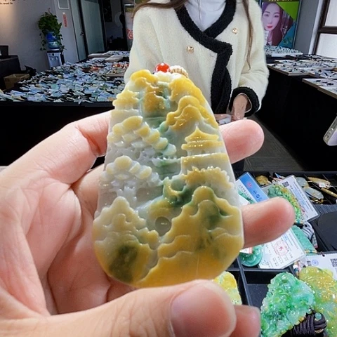 翡翠未镶嵌项链翡翠