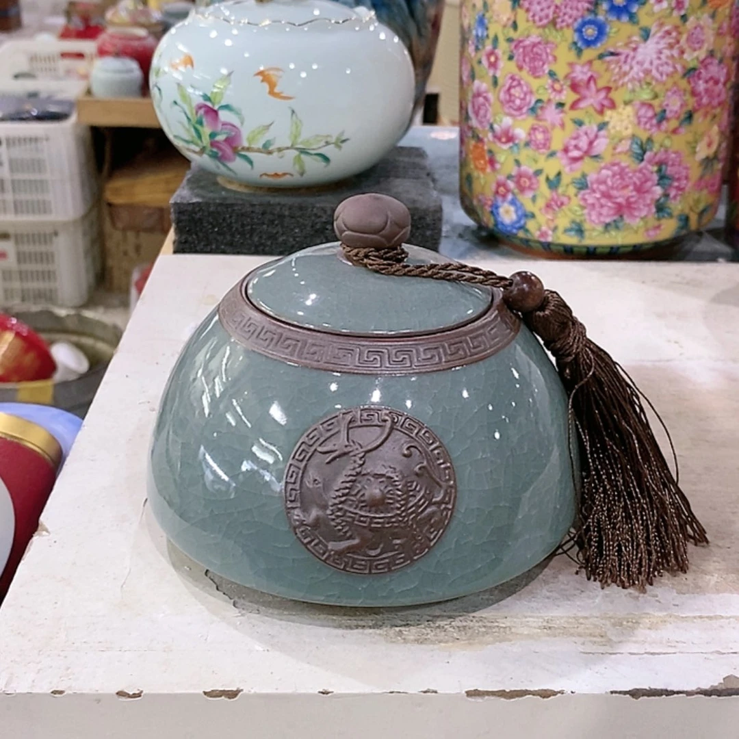 【闪购商品】瓷片陶瓷茶叶罐密封罐