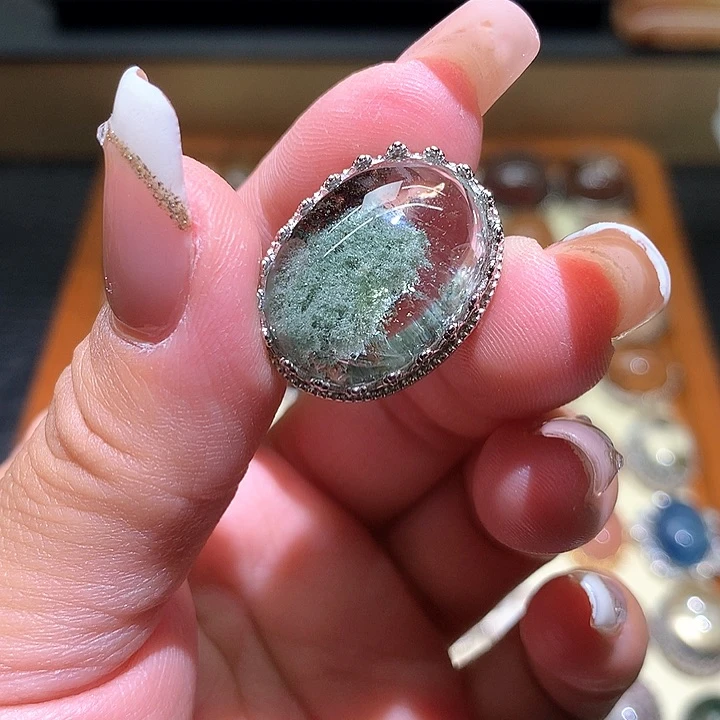 水晶磨合银S925镶嵌水晶土*?