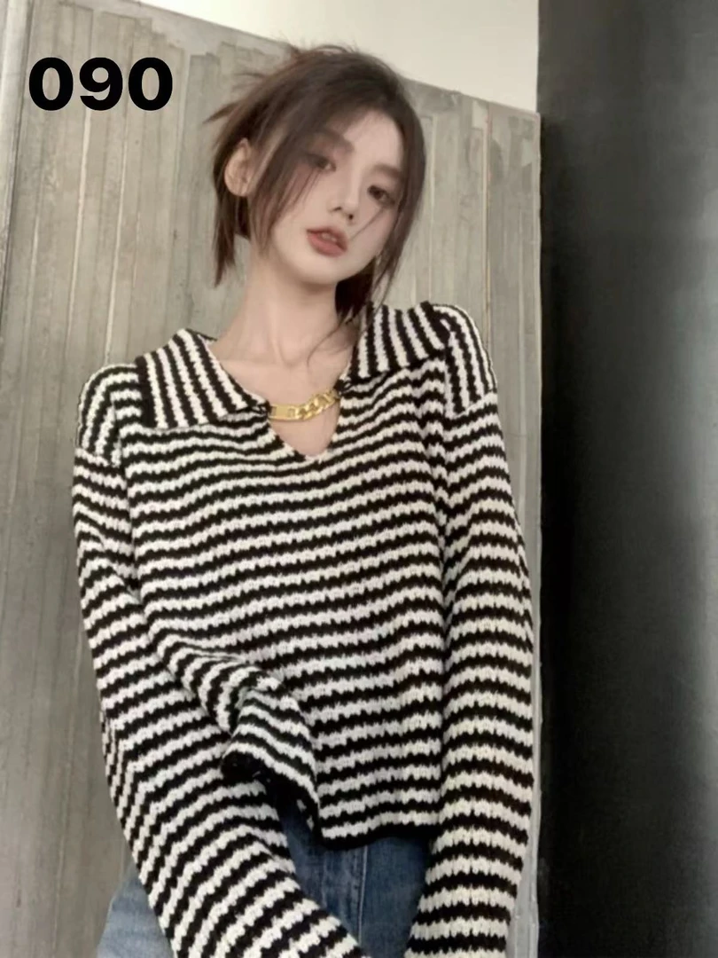 090针织开衫轻熟风女长袖春季网红百搭女装上衣设计师毛衫