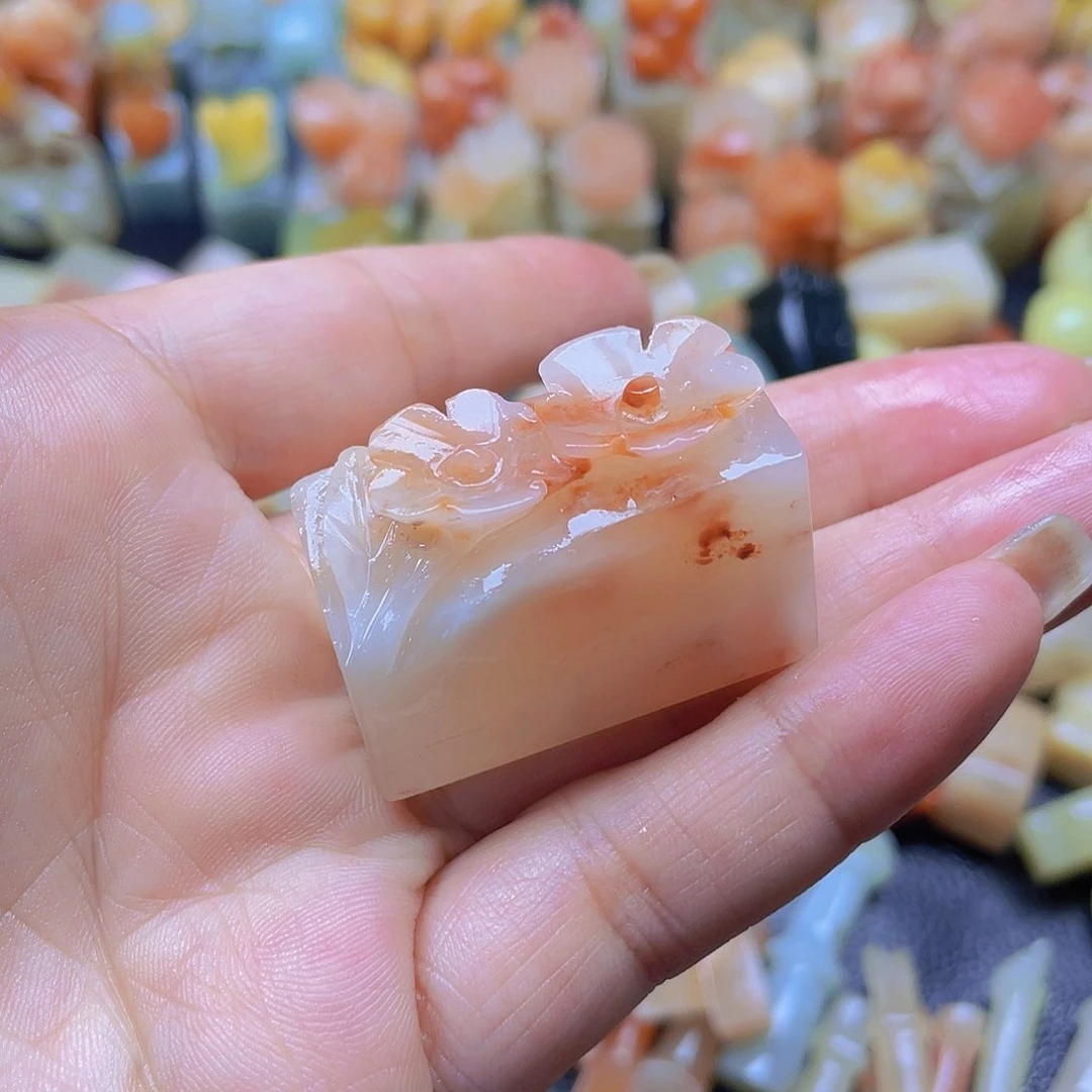 青田石印石花开富贵