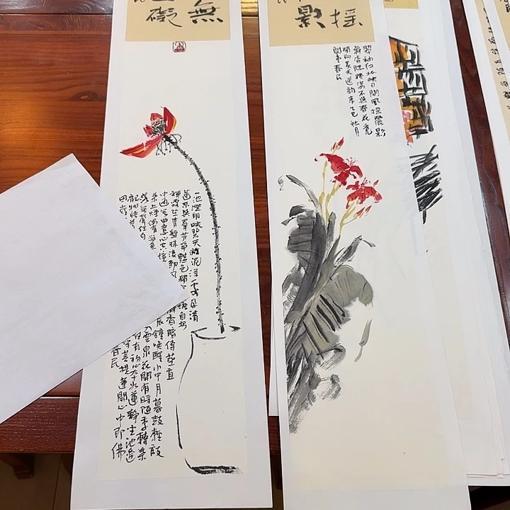 用***5书法美人蕉，莲花无挂碍