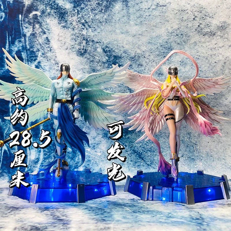 数码宝贝可发光天使兽天女兽 月神殿动漫摆件手办