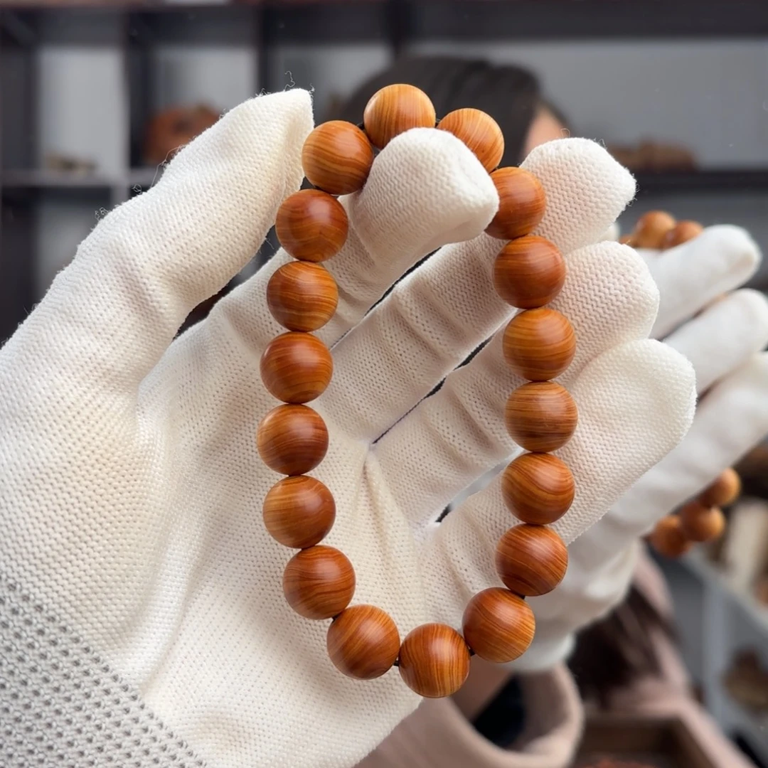 柏木（崖柏）手串/手链 红油乱纹1.2骨料薄荷香16.2