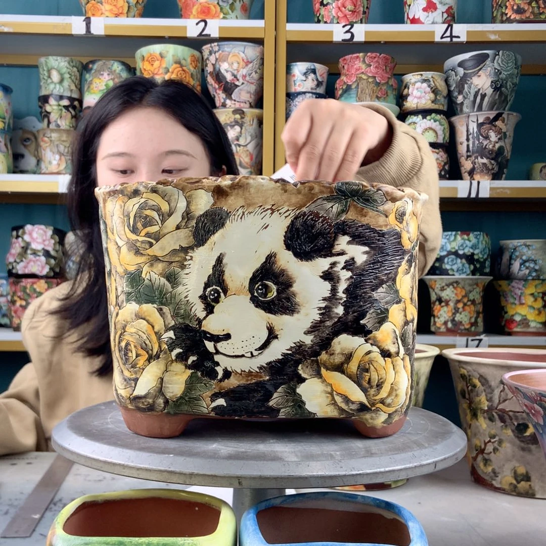 A***a景德镇手工花盆陶瓷7