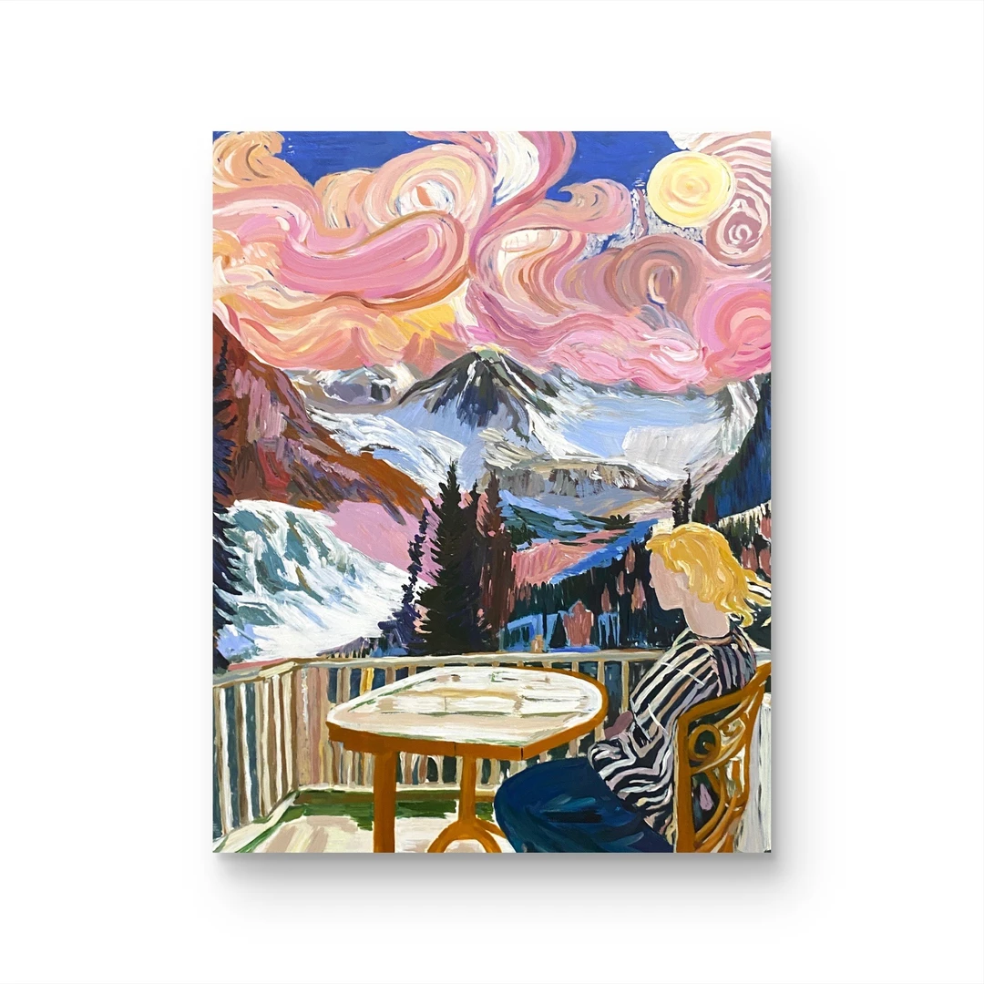 【云卷】 “75*100” No.2118 现代客厅玄关纯手绘装饰画