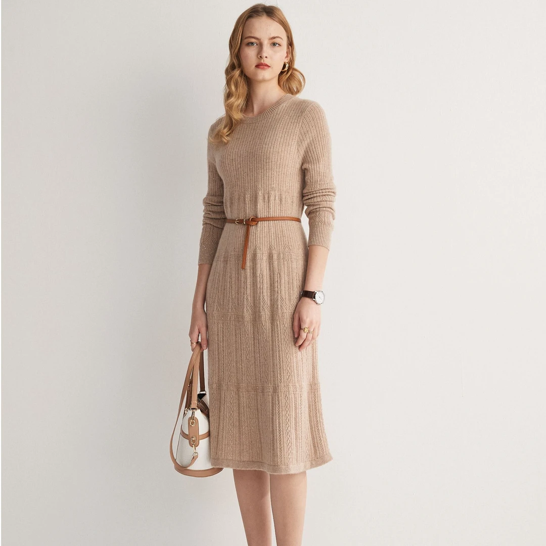 帕罗秋冬山羊绒针织连衣裙ET23131R-A