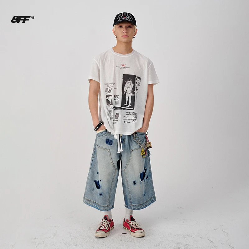 8FF大不相同/25SS Vintage康利印花华夫格短袖夏BoxyFit男女短款