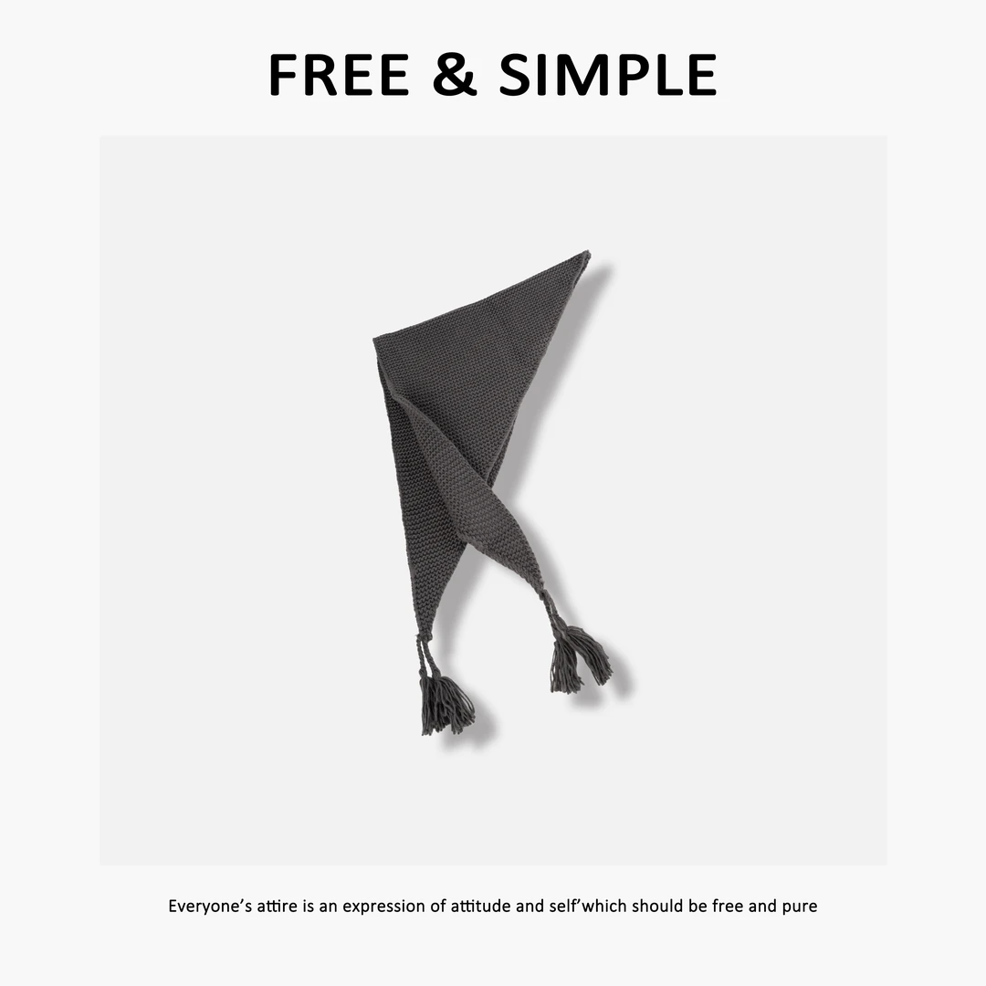 Free&Simple-‘’流苏感‘秋季单品时尚韩系感百搭三角围巾-AL0196