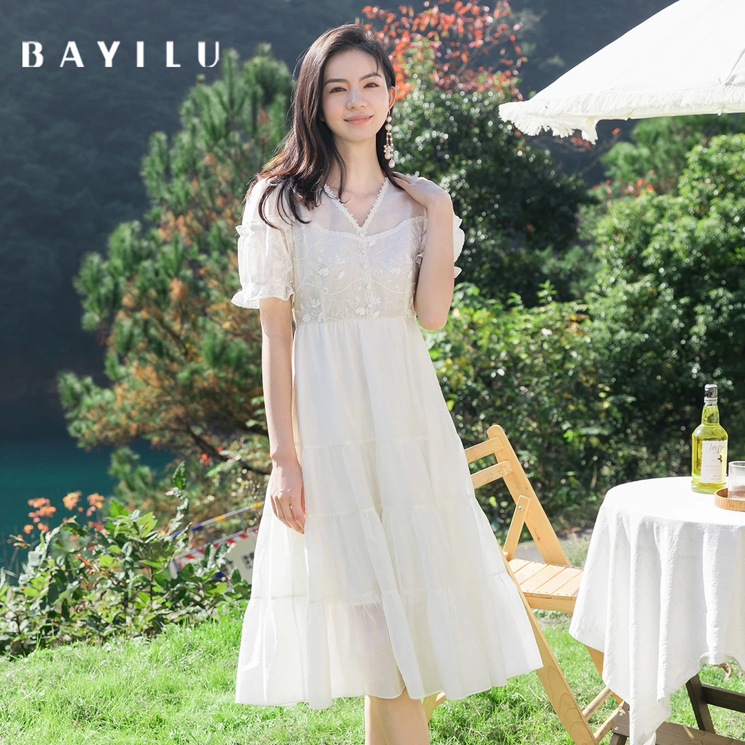 【品牌甄选】芭依璐女装夏季新款时尚连衣裙86L7630