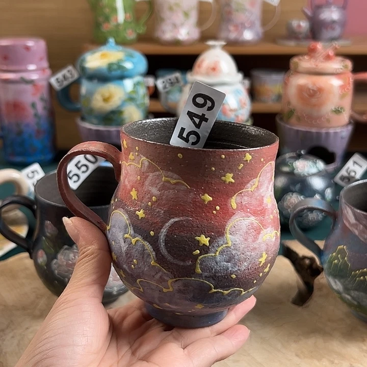 景德镇陶瓷手绘作品549微瑕