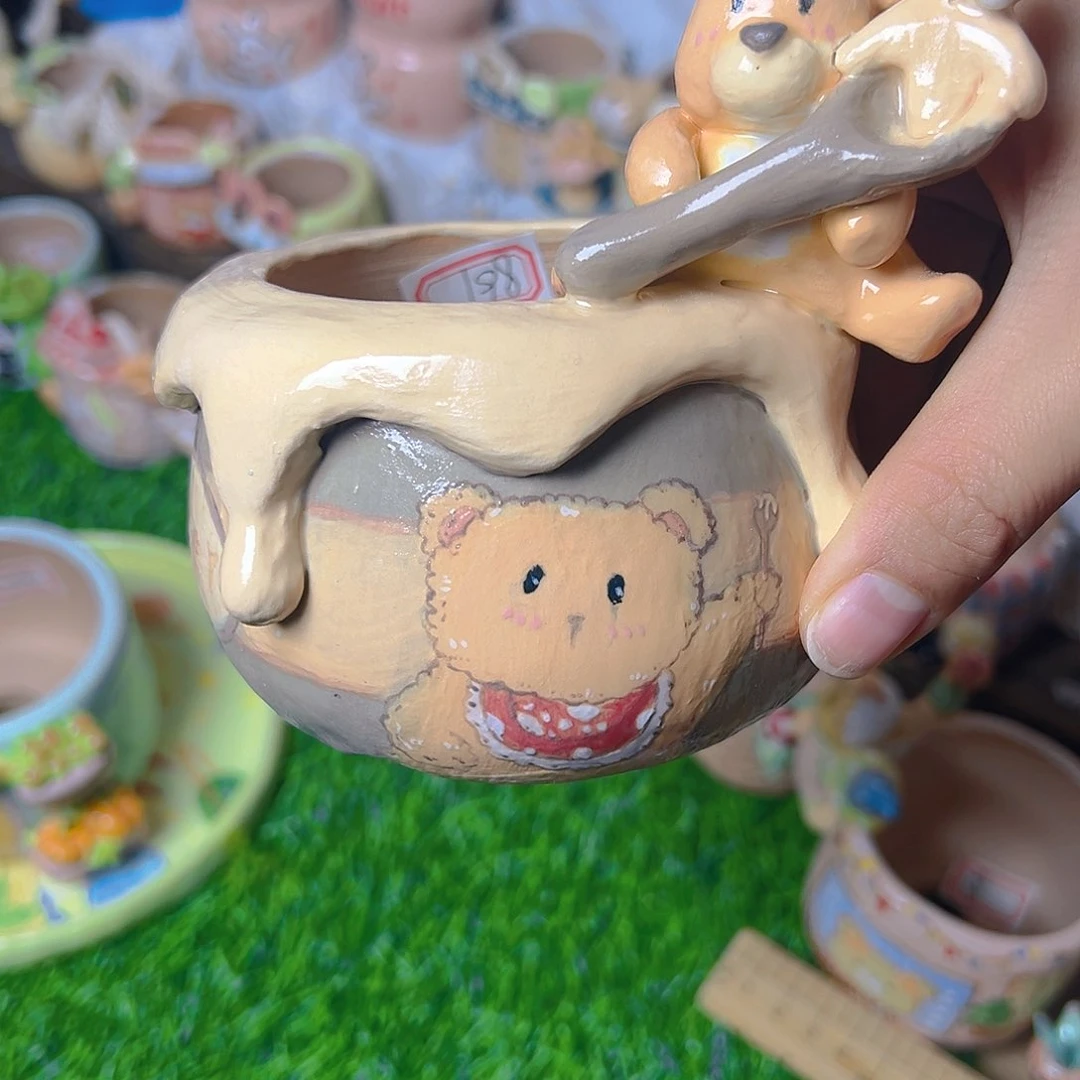 红陶朱***。老梧家多肉花盆