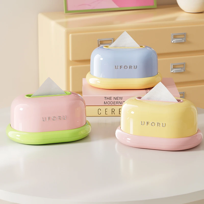 橱明星多巴胺游泳圈纸巾盒家用弹簧升降抽纸盒创意加厚桌面收纳盒