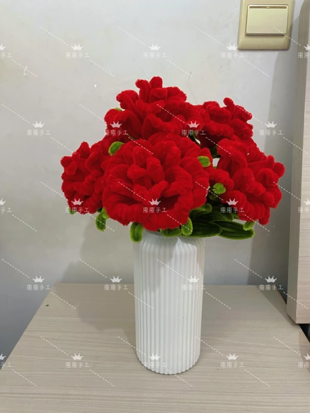 中号初学者多色玫瑰花手工DIY材料包扭扭棒情人节送女朋友礼物