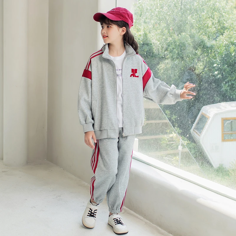 女童套装2025春秋季新款中大童卫裤儿童卫衣外头两件套运动服6829