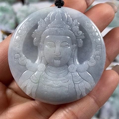 翡翠颈饰未镶嵌观音福利