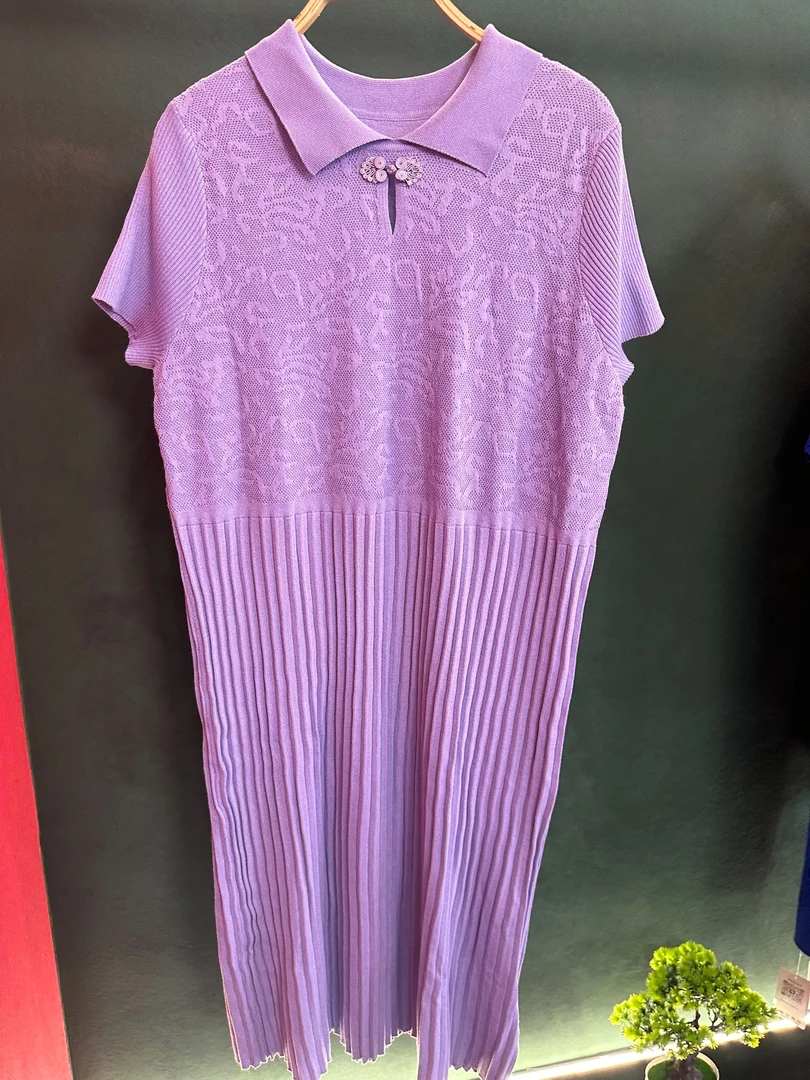 739多金大码气质减龄长款A字裙子夏季女装设计感连衣裙女