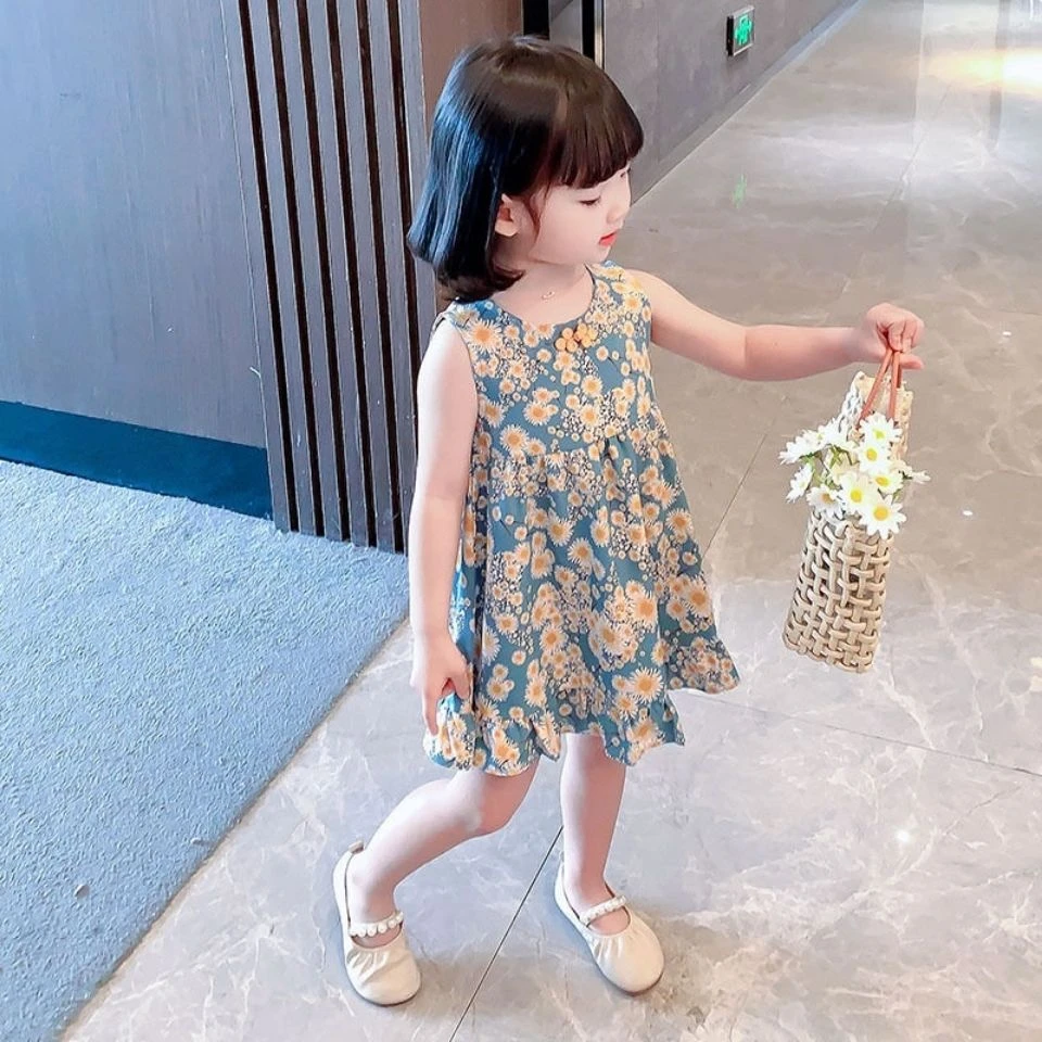 YeeHoO英氏【断码】女童连衣裙2025夏季新款童装背心裙儿童宝宝韩