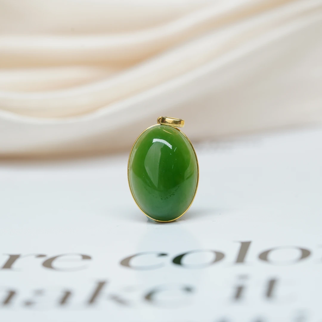 【小北好物】18k金和田玉吊坠约12*17mm【多样性发一件】-17QH09X729