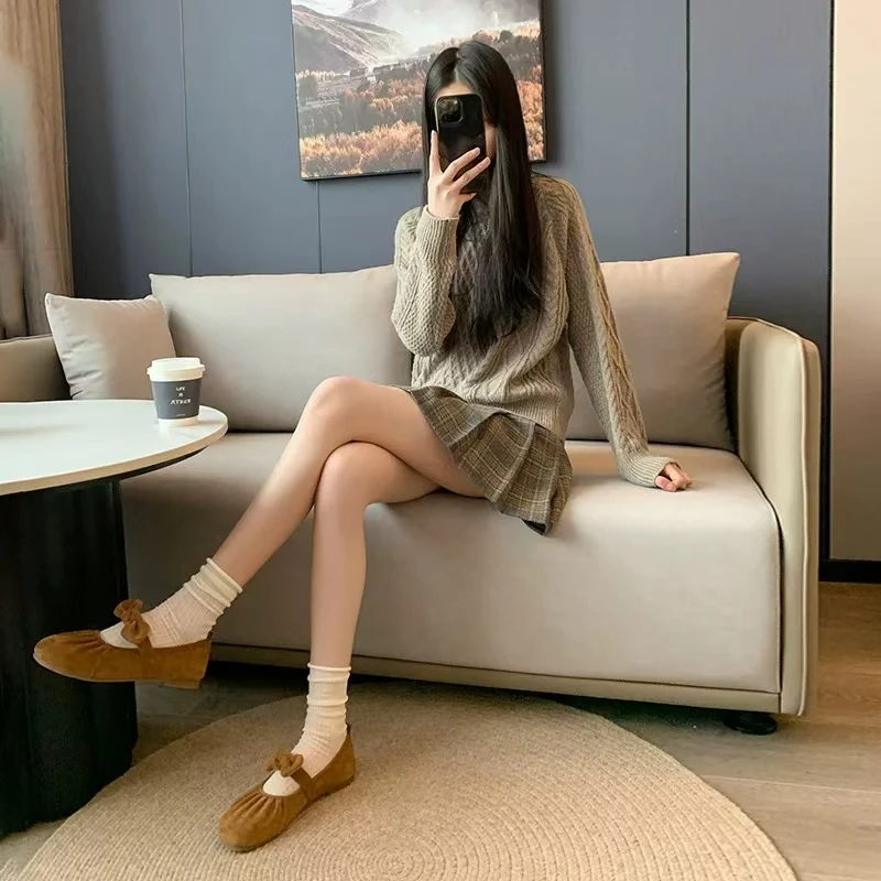 复古平底浅口软底单鞋女2025春季新款法式外穿 885077 XFL 检