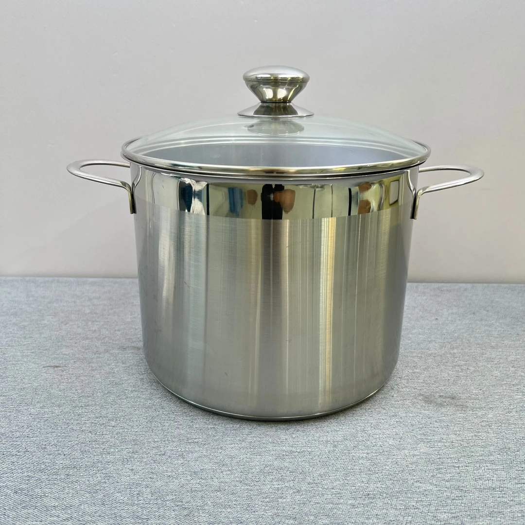 3-399 库存双耳汤锅24*19.5CM8L带盖重约1.70KG