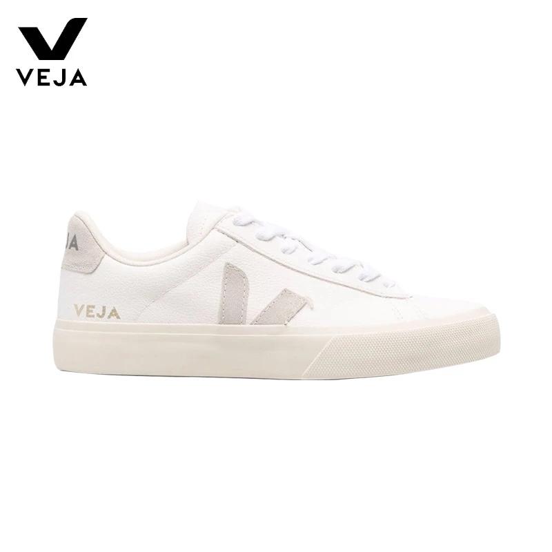 VEJA Campo 经典 低帮 时尚板鞋 男女同款 白灰色