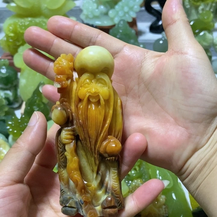 【闪购商品】未镶嵌蛇纹石玉把件大*儿