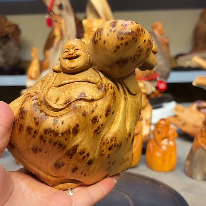 柏木太行崖柏弥勒佛留疤