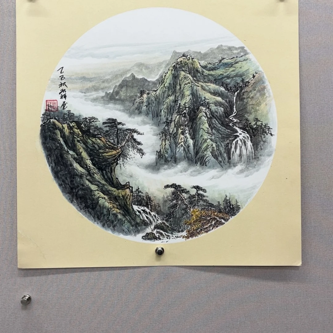 国画艺术家真人手绘