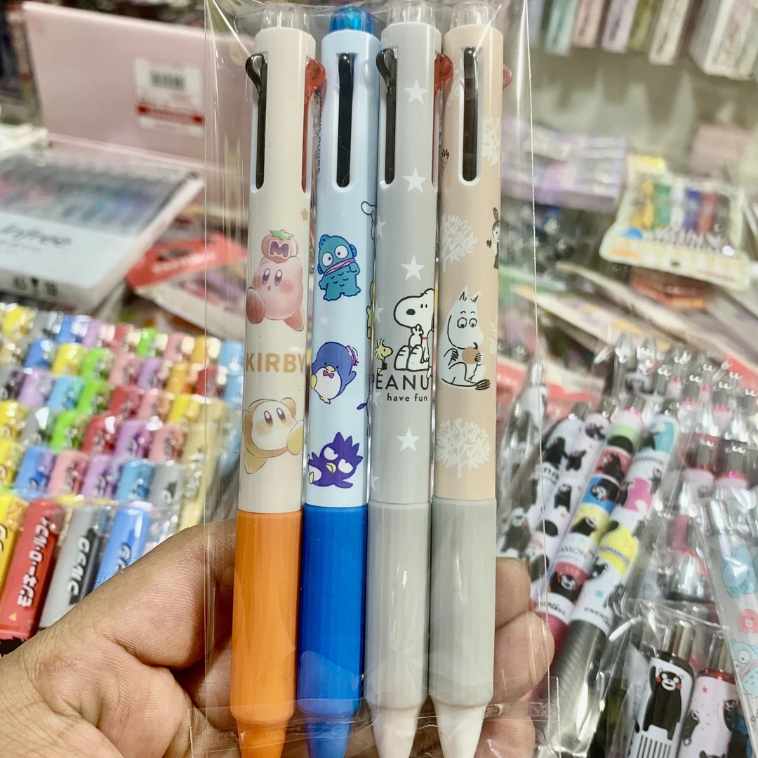 派通中性笔双色中油笔卡比史努比姆明模块笔地域稀有好看联名笔