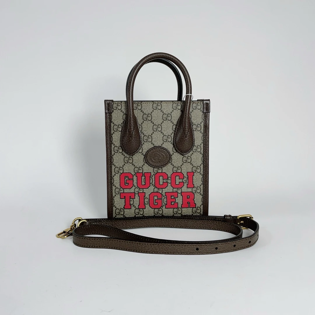 99新 GUCCI/古驰  古驰/Gucci老花琴谱托特包
