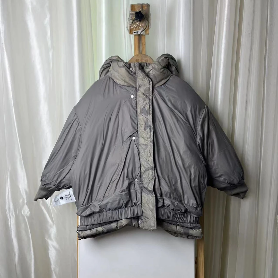 330灰羽绒服d611