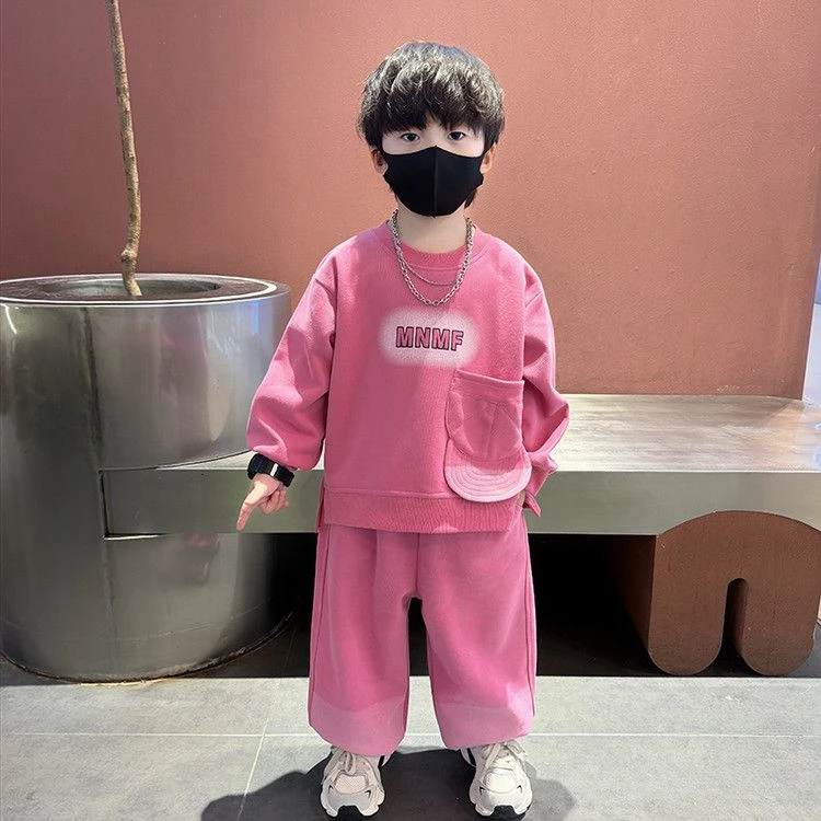 巴拉巴拉男孩女孩男童春装套装2025新款儿童春秋款时尚洋气卫衣宝