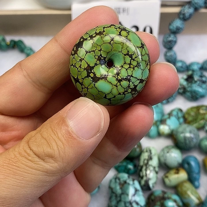 未镶嵌高瓷军绿网红面包扣