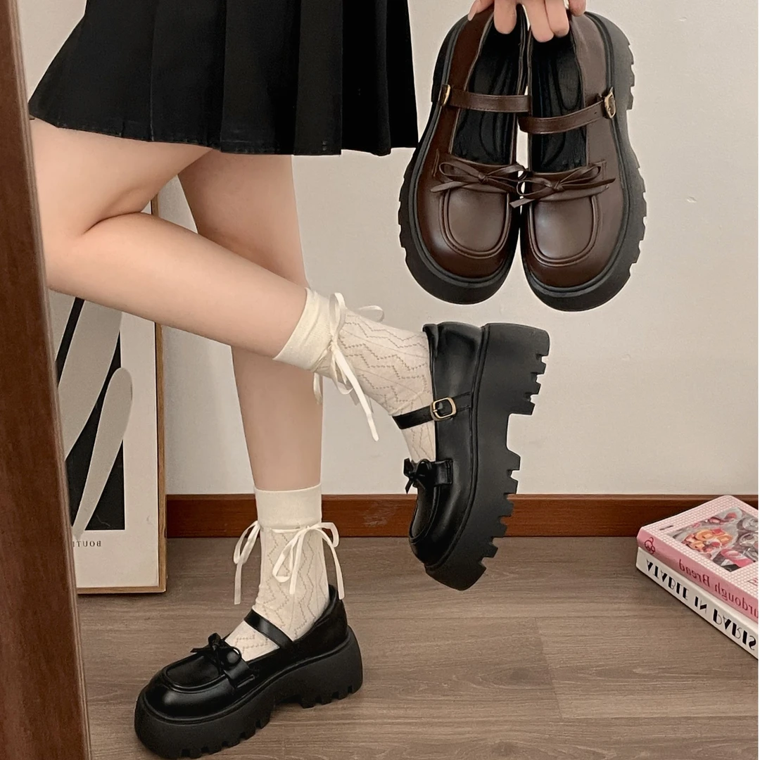南在南方英伦风厚底复古小皮鞋女2025新款秋季粗跟百搭玛丽珍单鞋