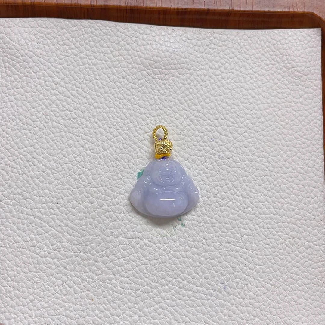 翡翠未镶嵌颈饰小紫佛公