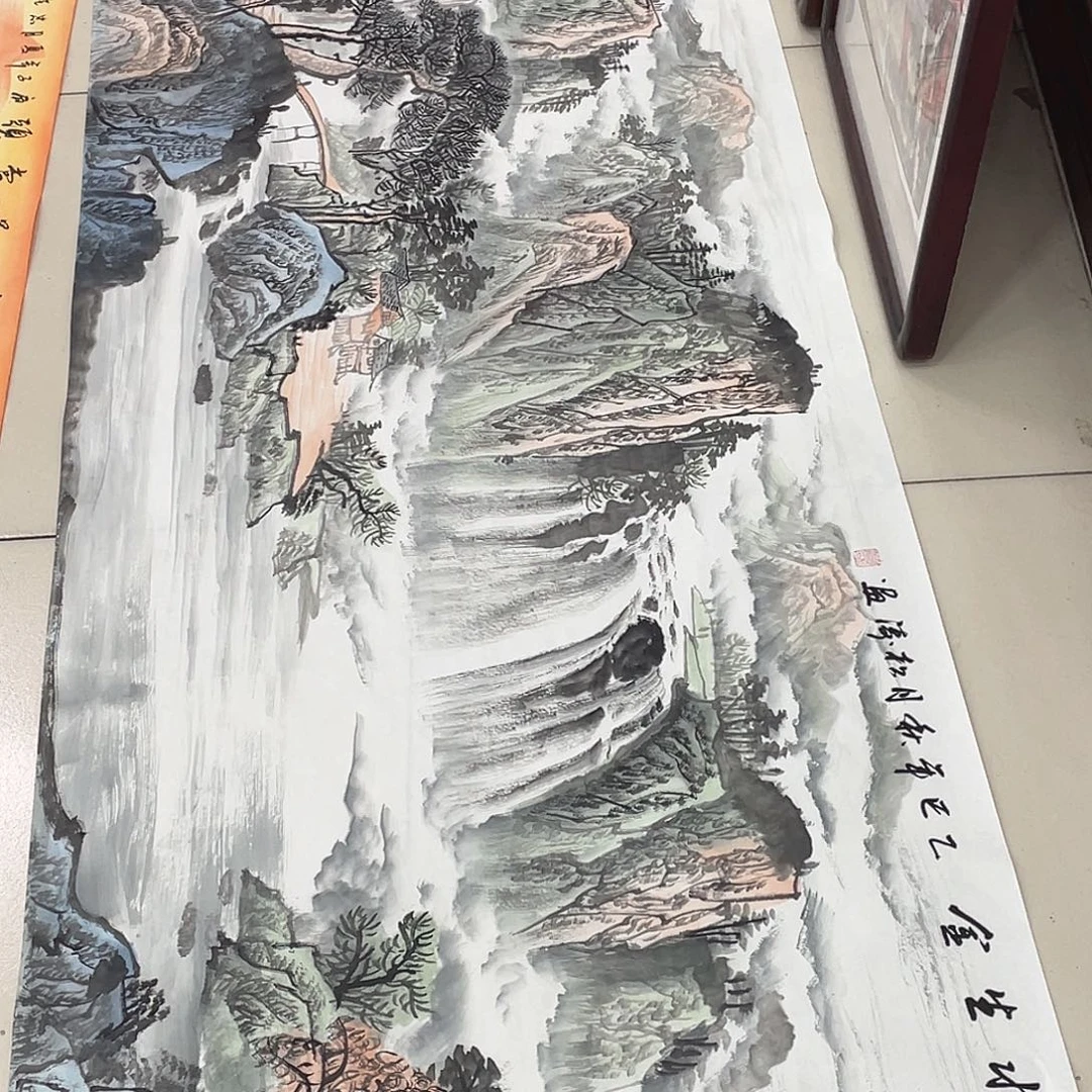 国画纯手绘山水花鸟