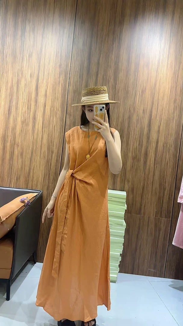 夏季薄款连衣裙假两件