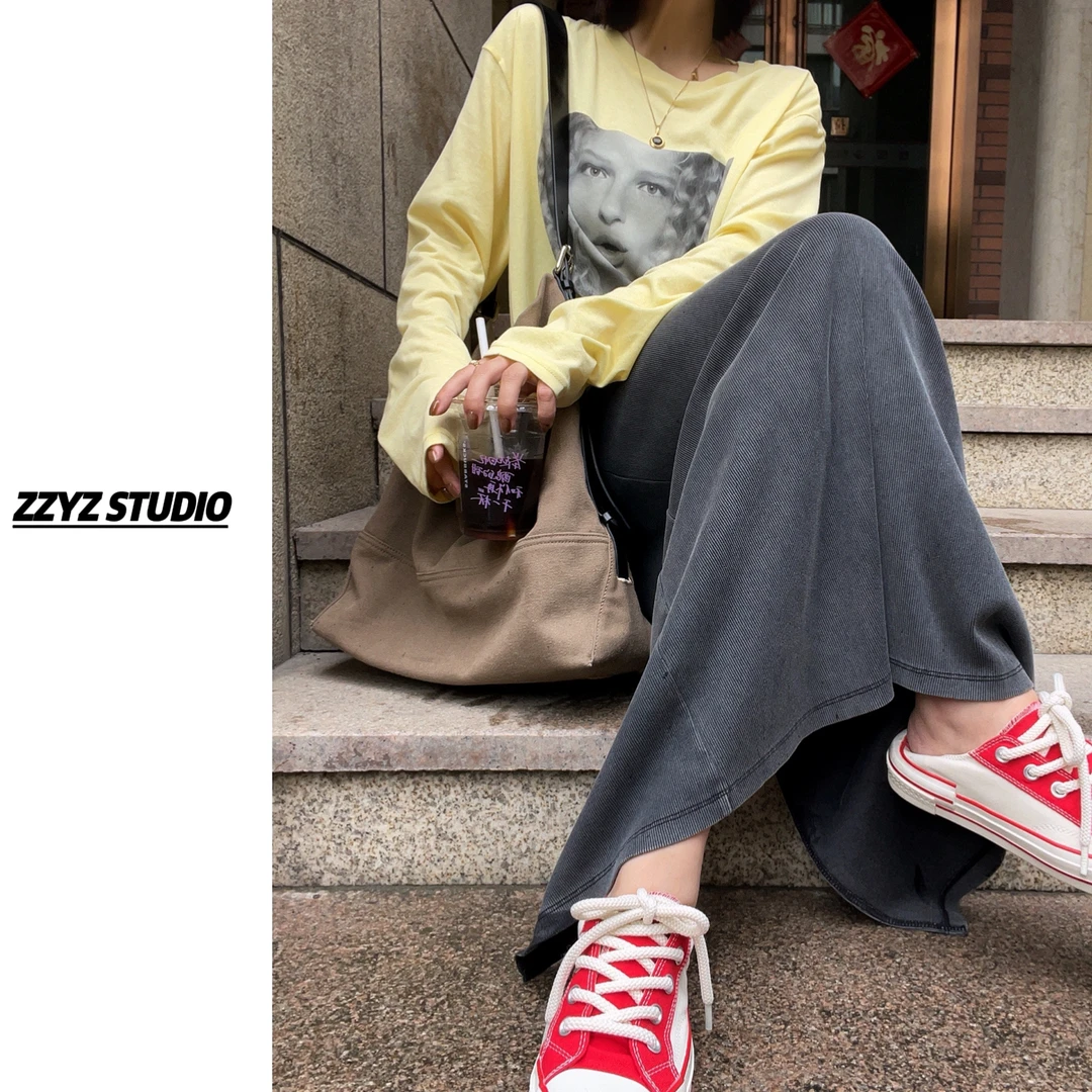 【ZZYZ】“点睛之笔”人物印花百搭显瘦轻盈薄款防晒衫宽松长袖T恤