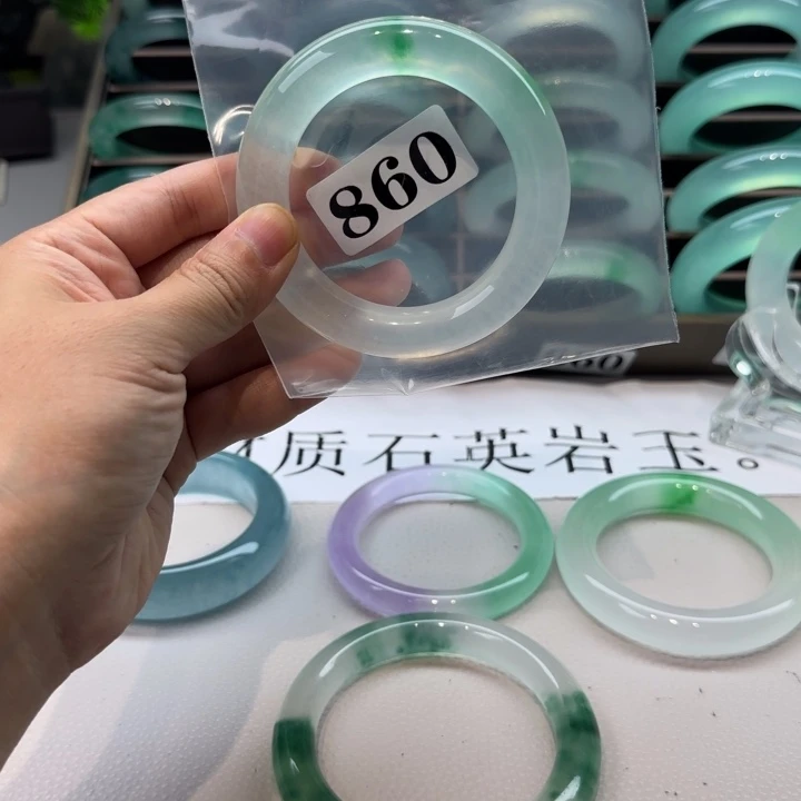 有机玻璃心**业时尚飘花手镯